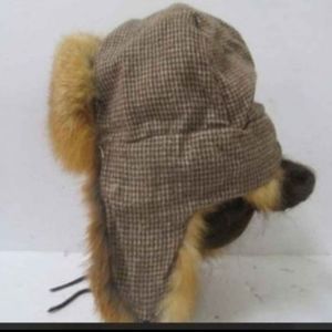 GENUINE FOX FUR TRAPPER HAT- MEN'S WOMEN'S